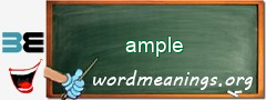 WordMeaning blackboard for ample